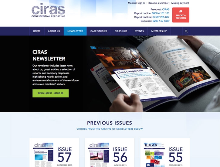 Responsive views on ciras website design