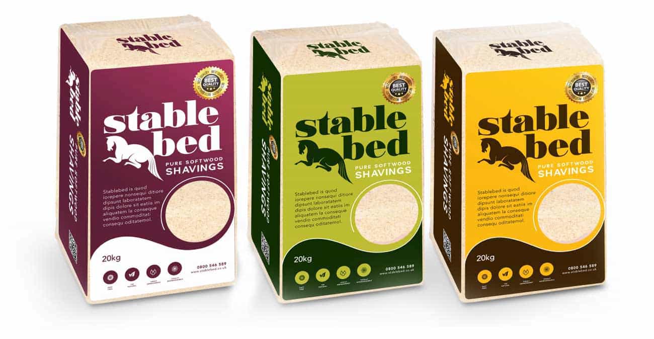 Range of packaging for horse bedding company essex